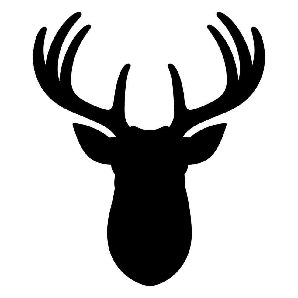 Deer Antler silhouette vector icon isolated on a white background