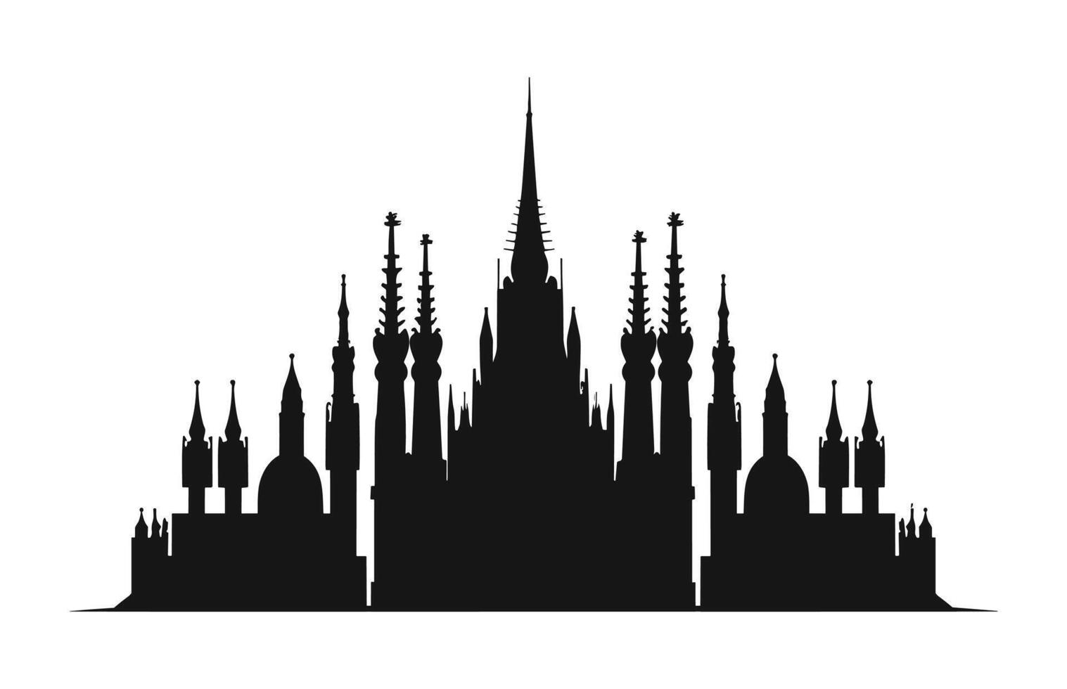 sagrada familia silueta vector gratis, la sagrada familia negro silueta