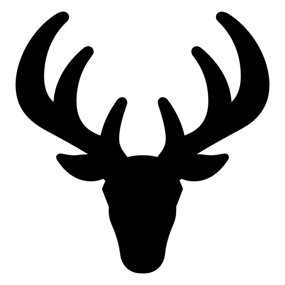 Deer Antler silhouette vector icon isolated on a white background