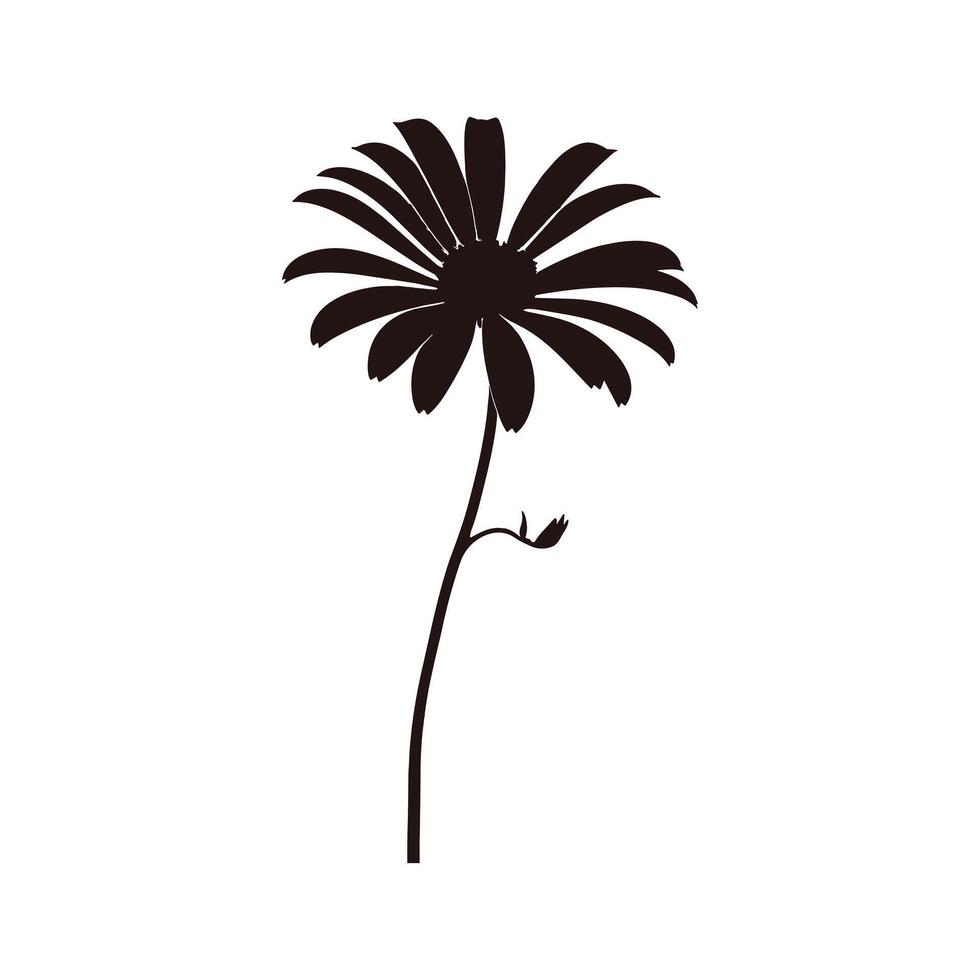 Daisy Flower black Silhouette Vector free 35350846 Vector Art at Vecteezy