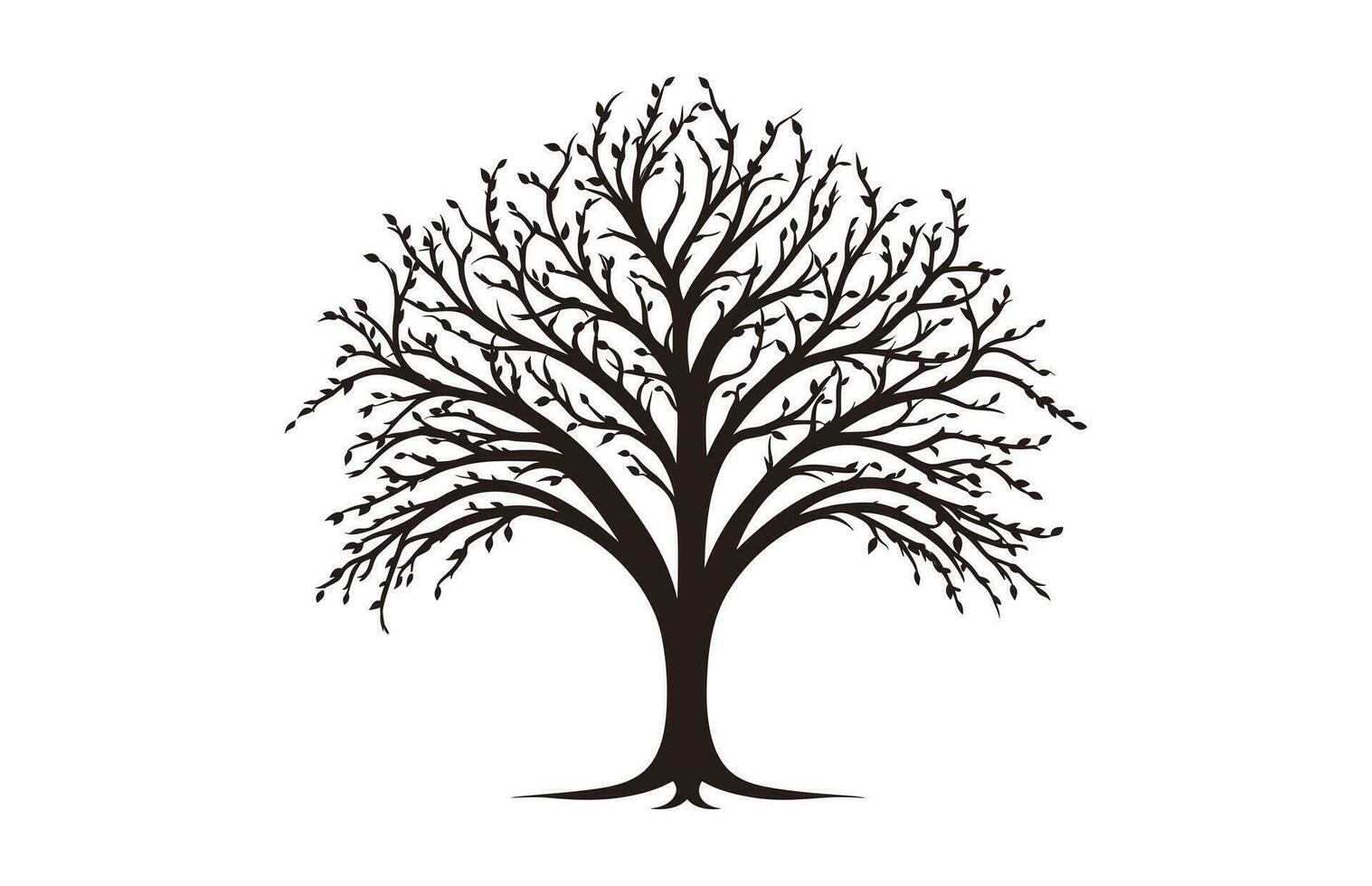 muerto prisa árbol vector silueta aislado en un blanco fondo, bosque árbol sin hojas vector