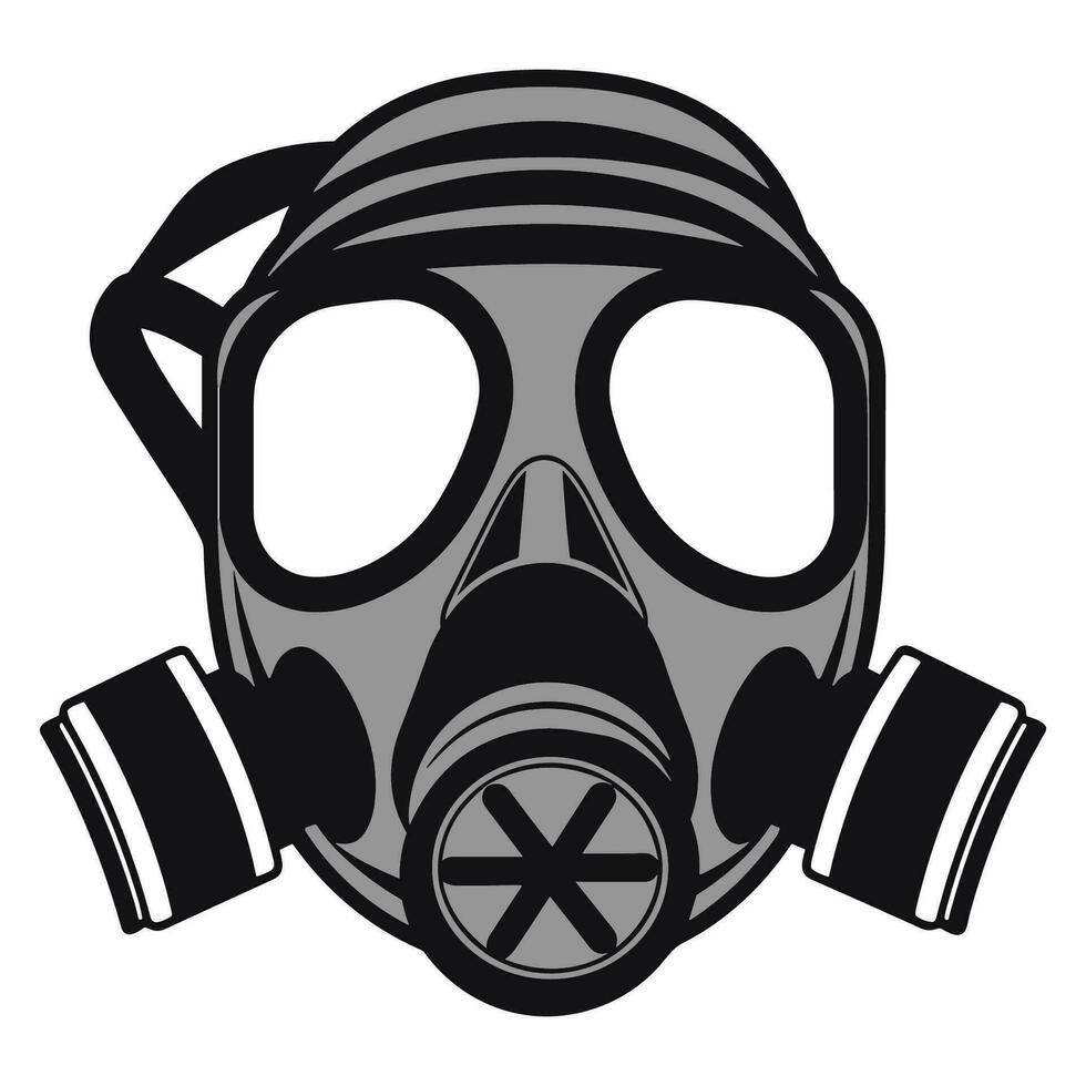 A Respirator gas mask vector illustration isolated on a white background