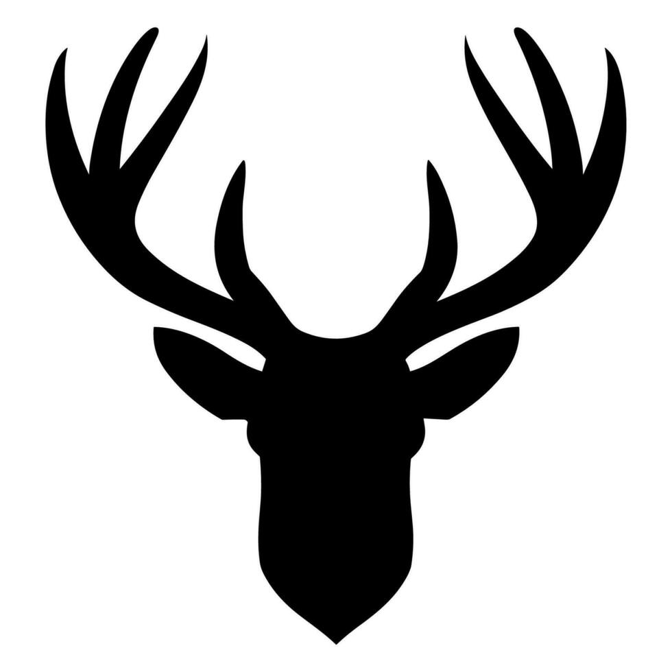 Deer Antler silhouette vector icon isolated on a white background