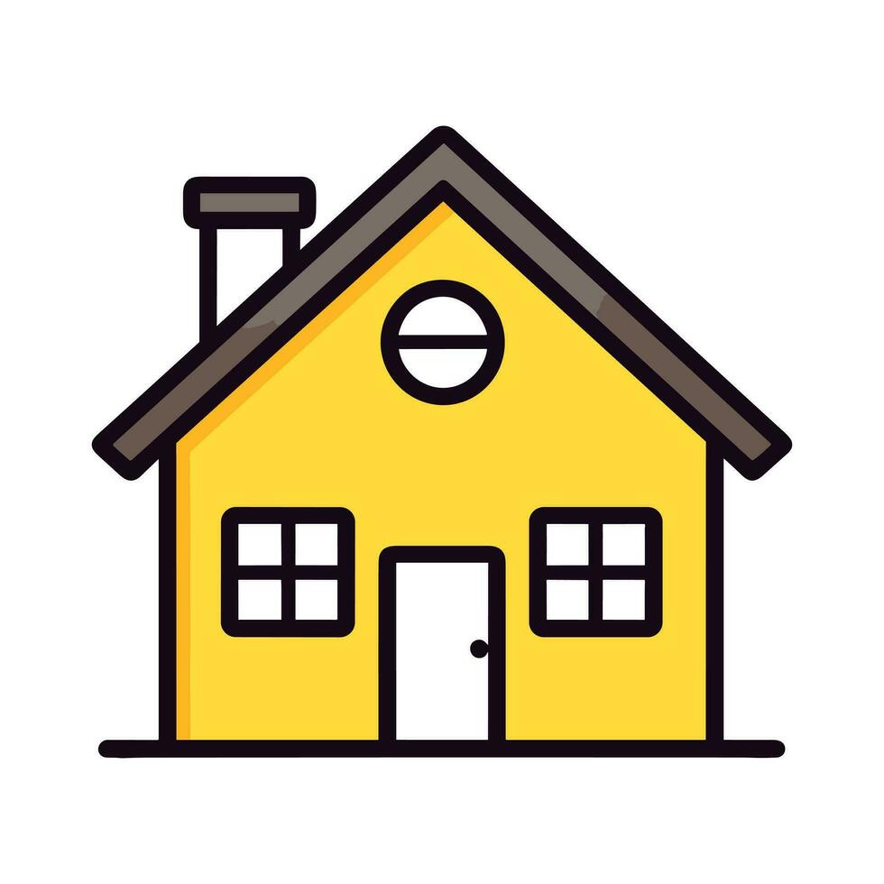 A House Flat Vector illustration isolated on a white background