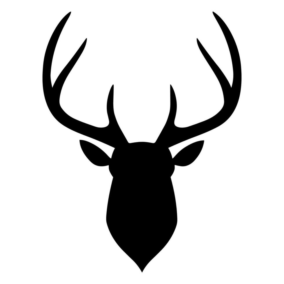 Deer Antler silhouette vector icon isolated on a white background