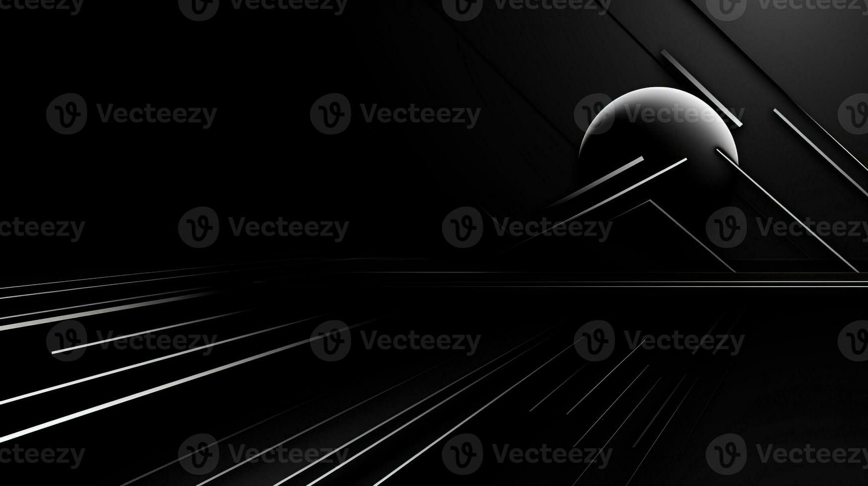 AI generated Abstract minimalistic background with wavy lines photo