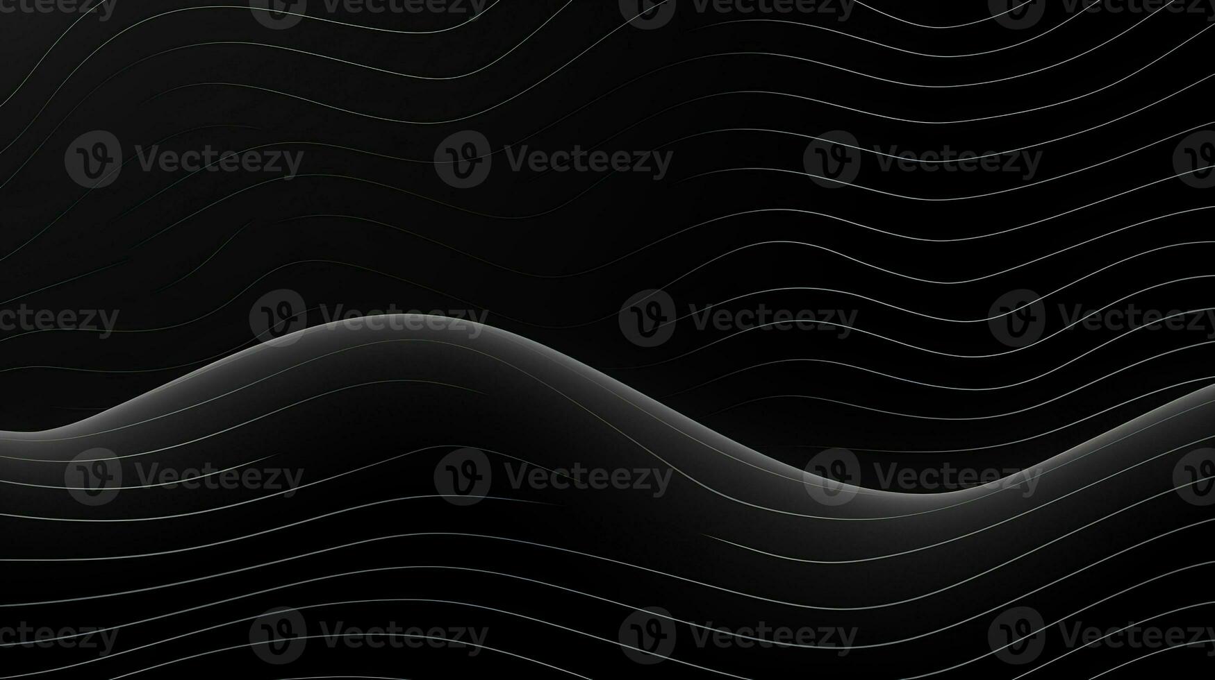 AI generated Abstract minimalistic background with wavy lines photo