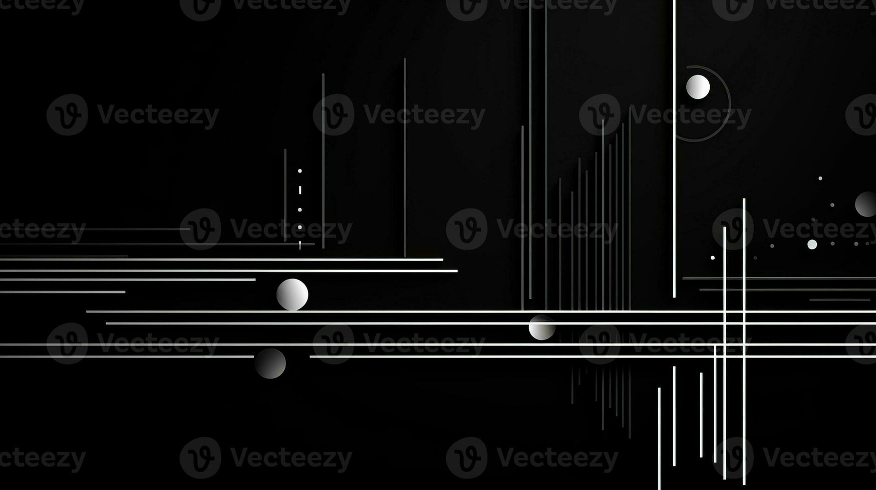 AI generated Abstract minimalistic background with geometry lines photo