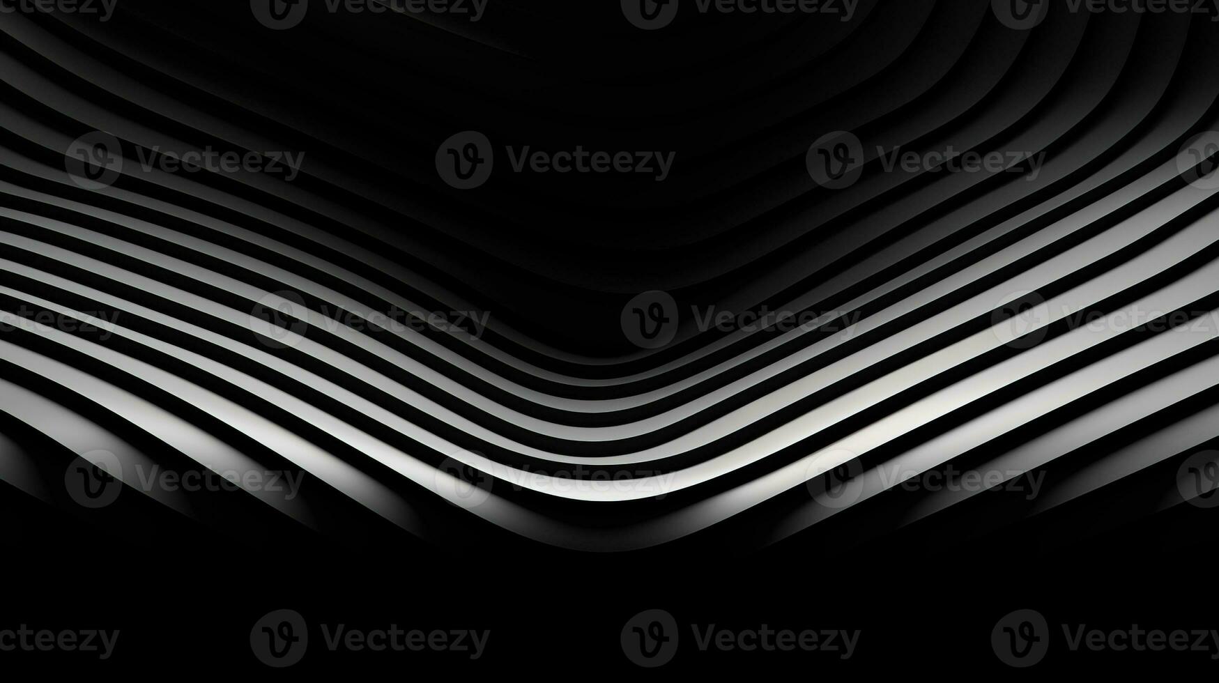 AI generated Abstract minimalistic background with wavy lines photo