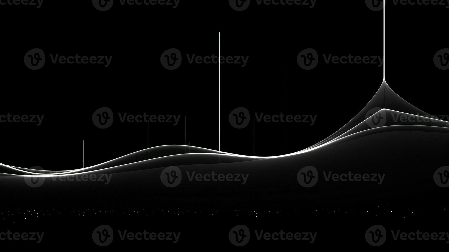 AI generated Abstract minimalistic background with wavy lines photo
