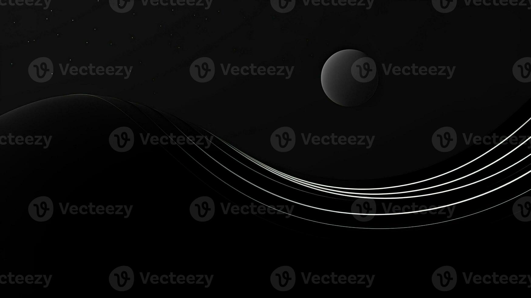 AI generated Abstract minimalistic background with wavy lines photo