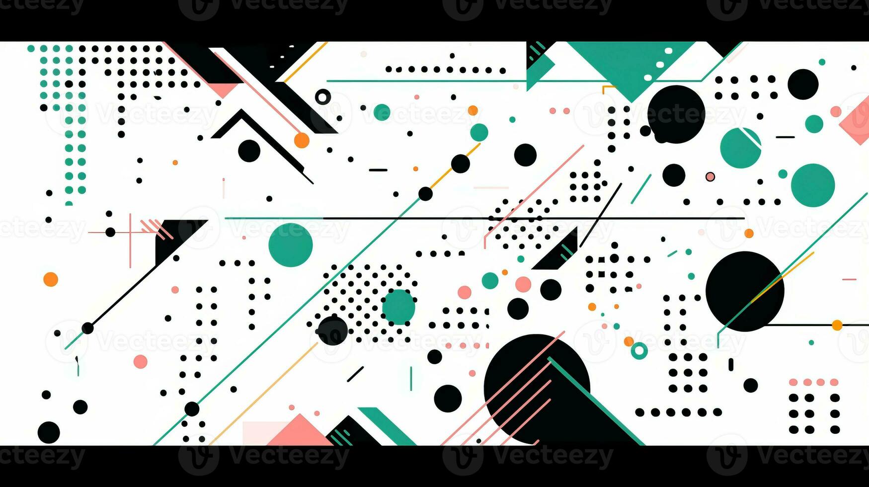AI generated Abstract background with geometric shapes. Bauhaus style photo
