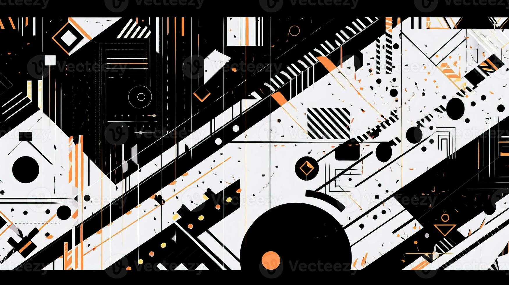 AI generated Abstract background with geometric shapes. Bauhaus style photo