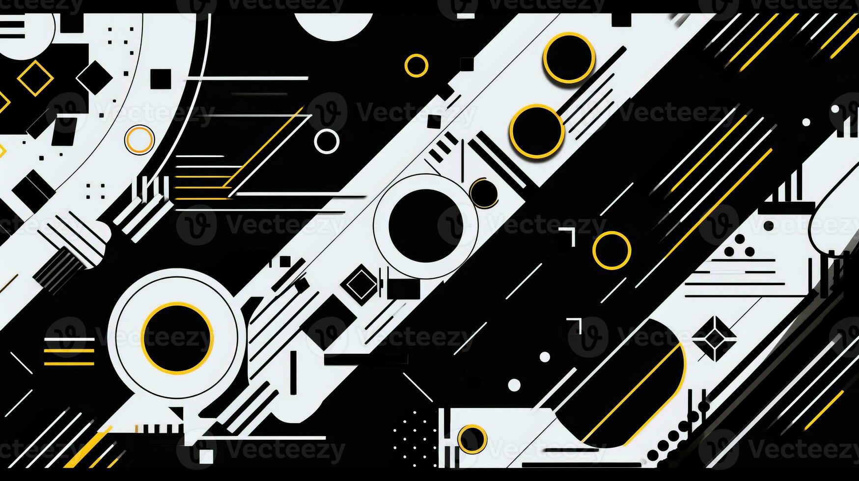 AI generated Abstract background with geometric shapes. Bauhaus style photo