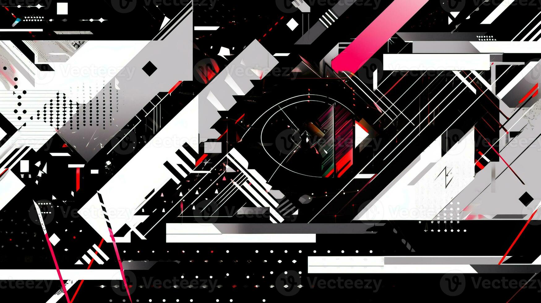 AI generated Abstract background with geometric shapes. Bauhaus style photo