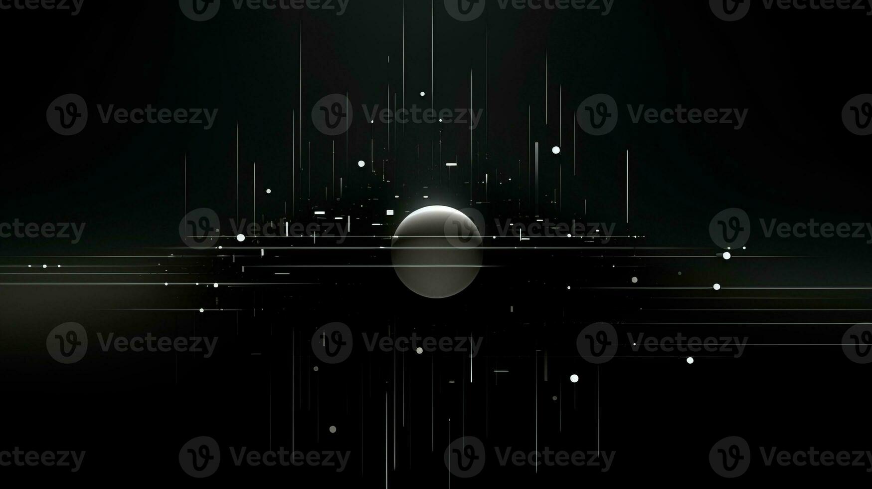 AI generated Abstract background with geometric shapes, lines, circles, dots. Bauhaus style. Network concept photo