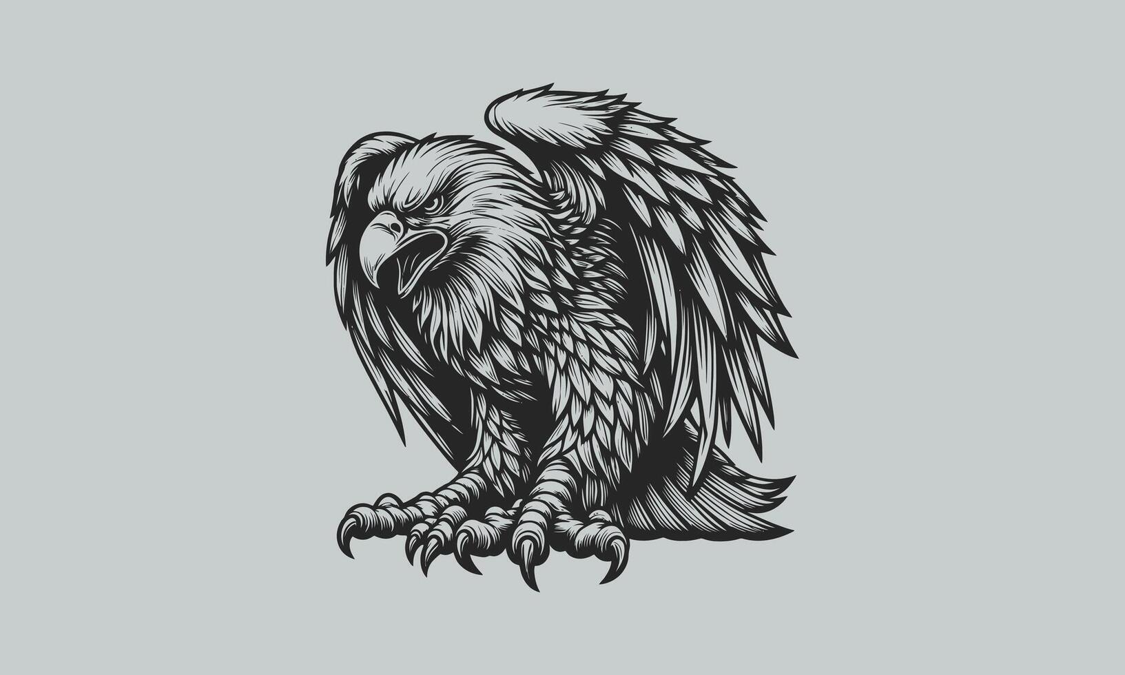 eagle vector illustration outline design