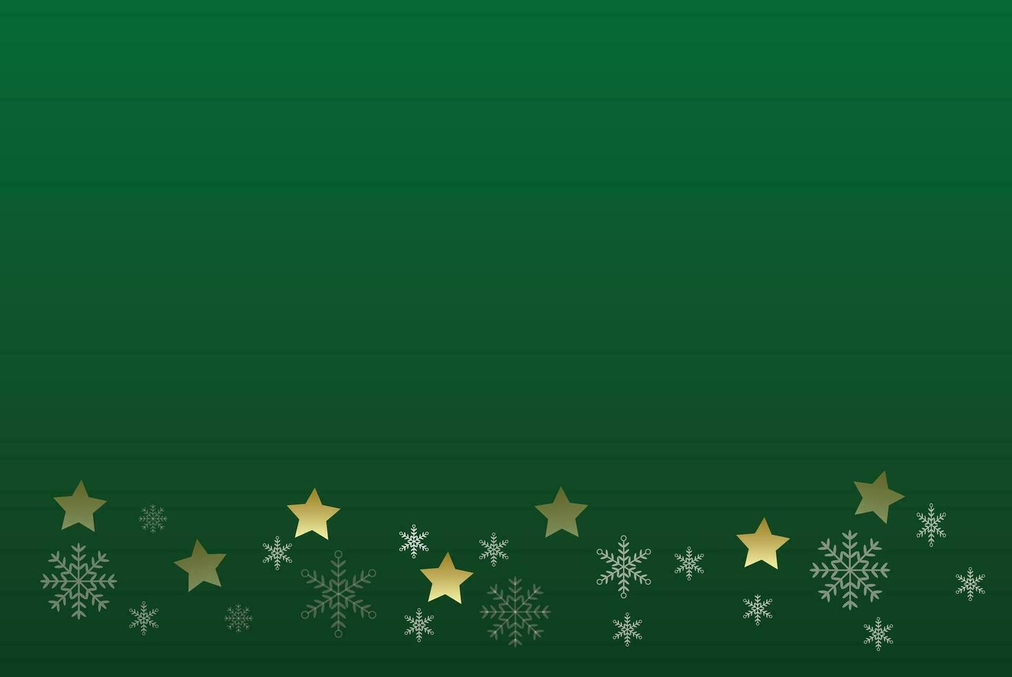 Navidad y contento nuevo año con Navidad copos de nieve en verde fondo, vector ilustración.