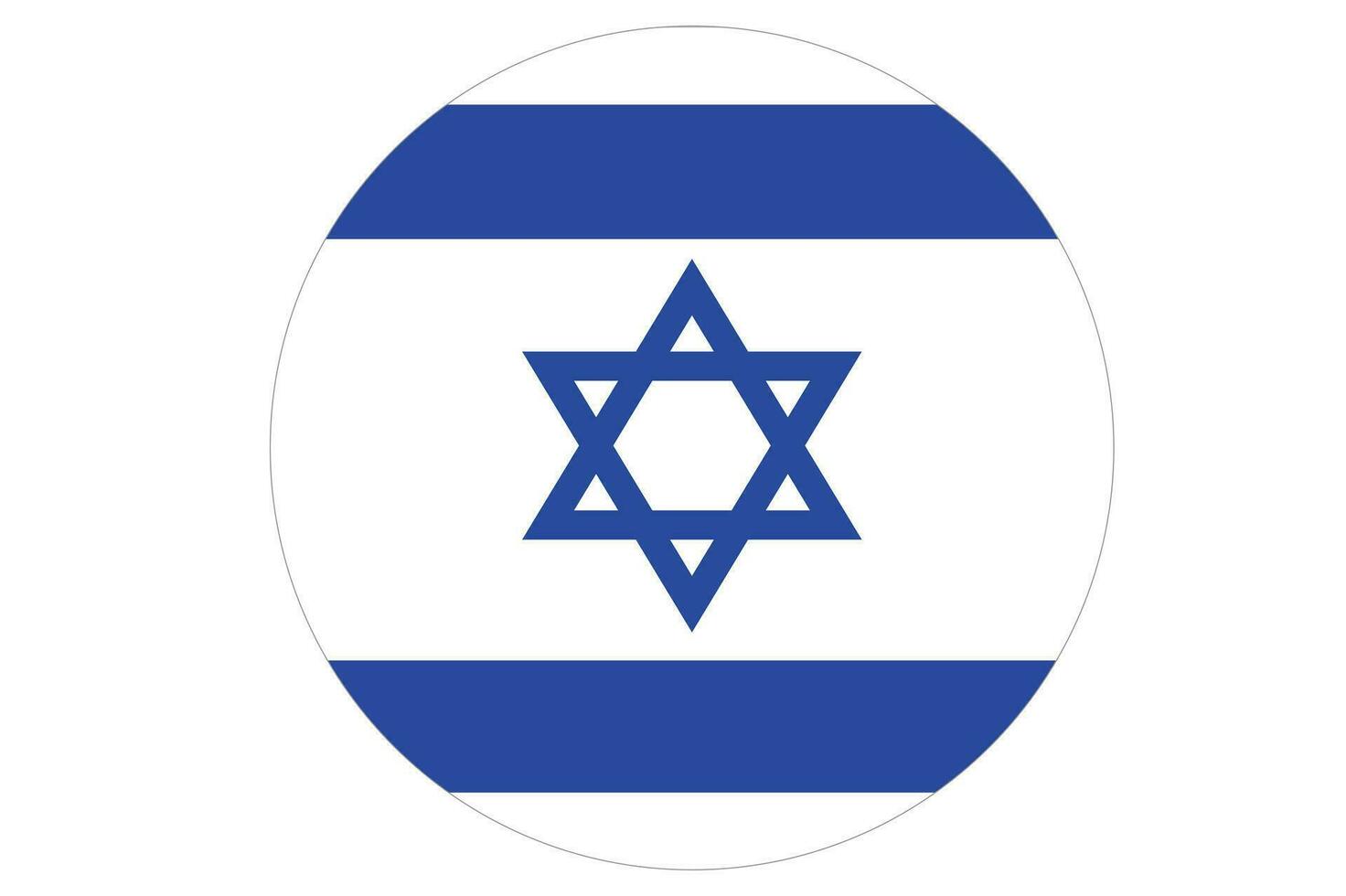 Flag of Israel round icon, banner vector illustration.