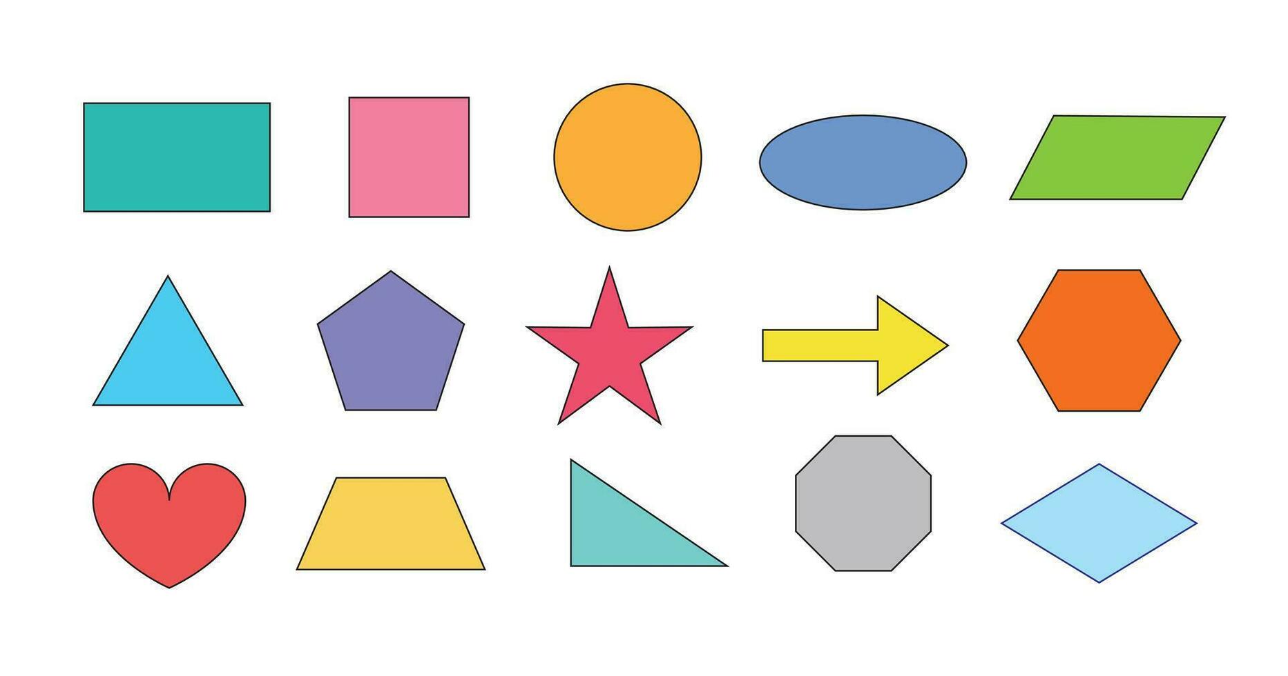 geométrico forma para matemática, vistoso icono, vector ilustración.