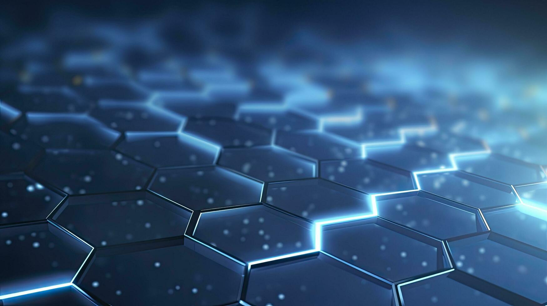AI generated Hexagonal Pattern Abstract Background. Bridging Technology and Medicine for Healthcare, Innovation, Science, and Research Concepts. photo