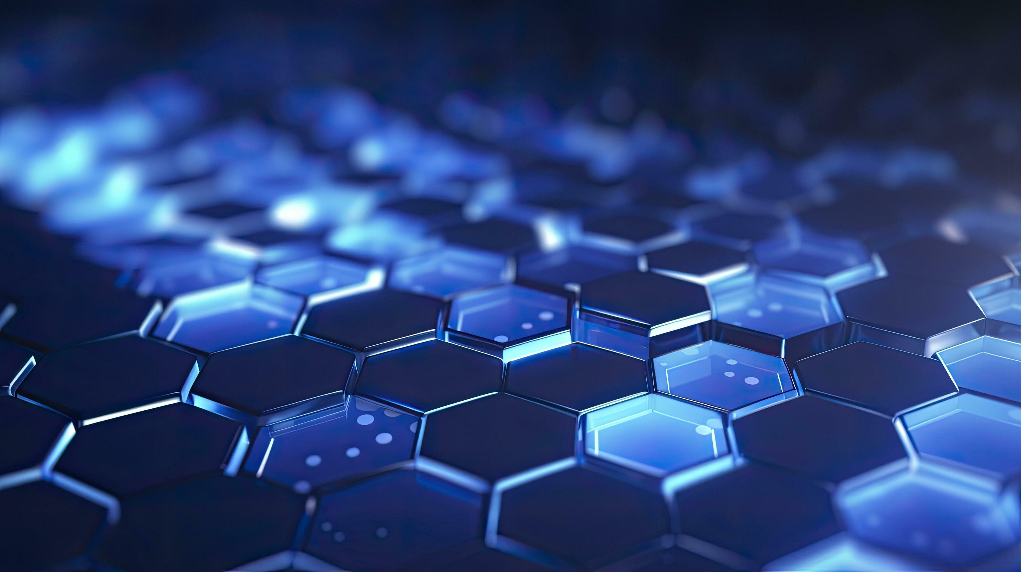 AI generated Hexagonal Pattern Abstract Background. Bridging Technology 