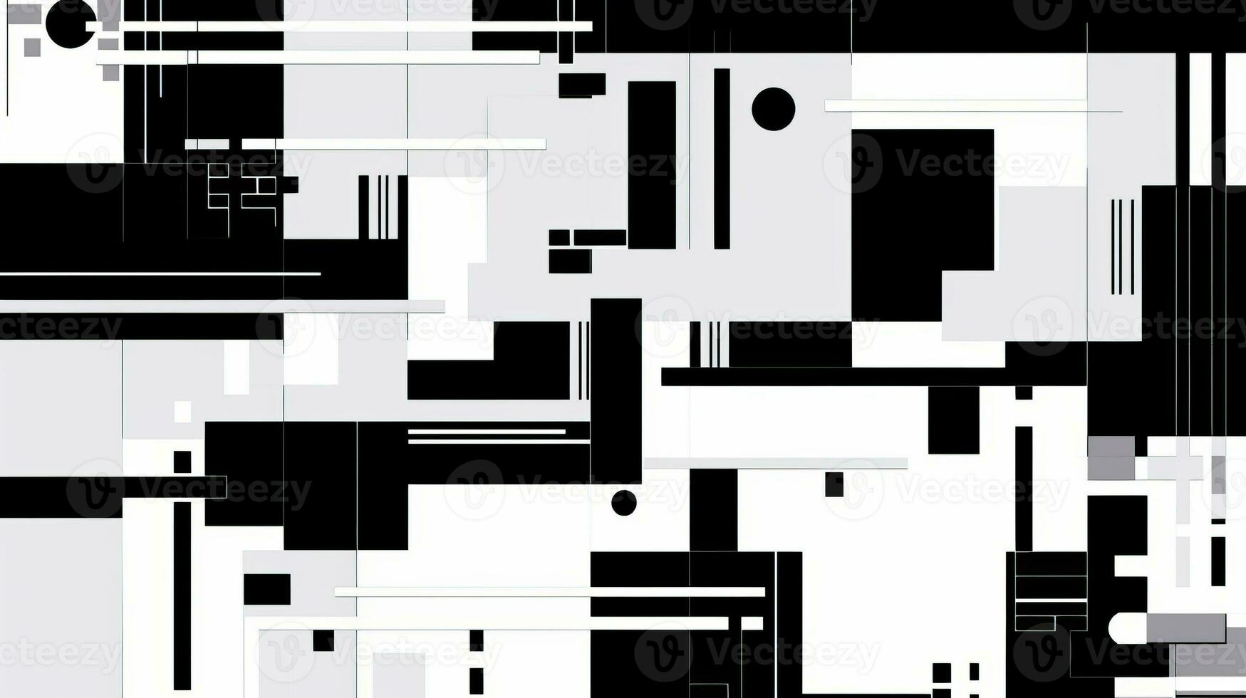 AI generated Abstract background with geometric shapes. Bauhaus style photo