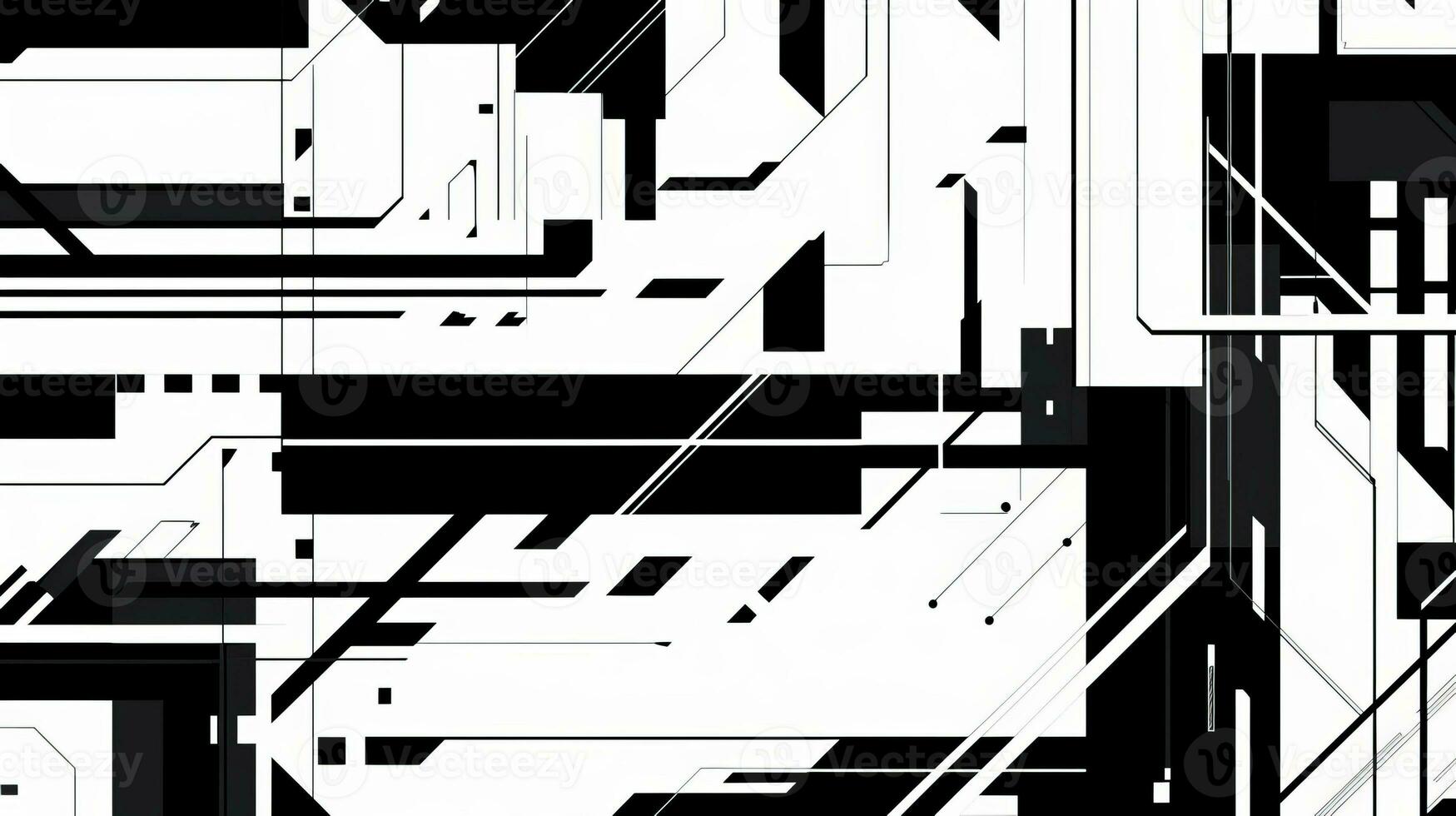 AI generated Abstract background with geometric shapes. Bauhaus style photo