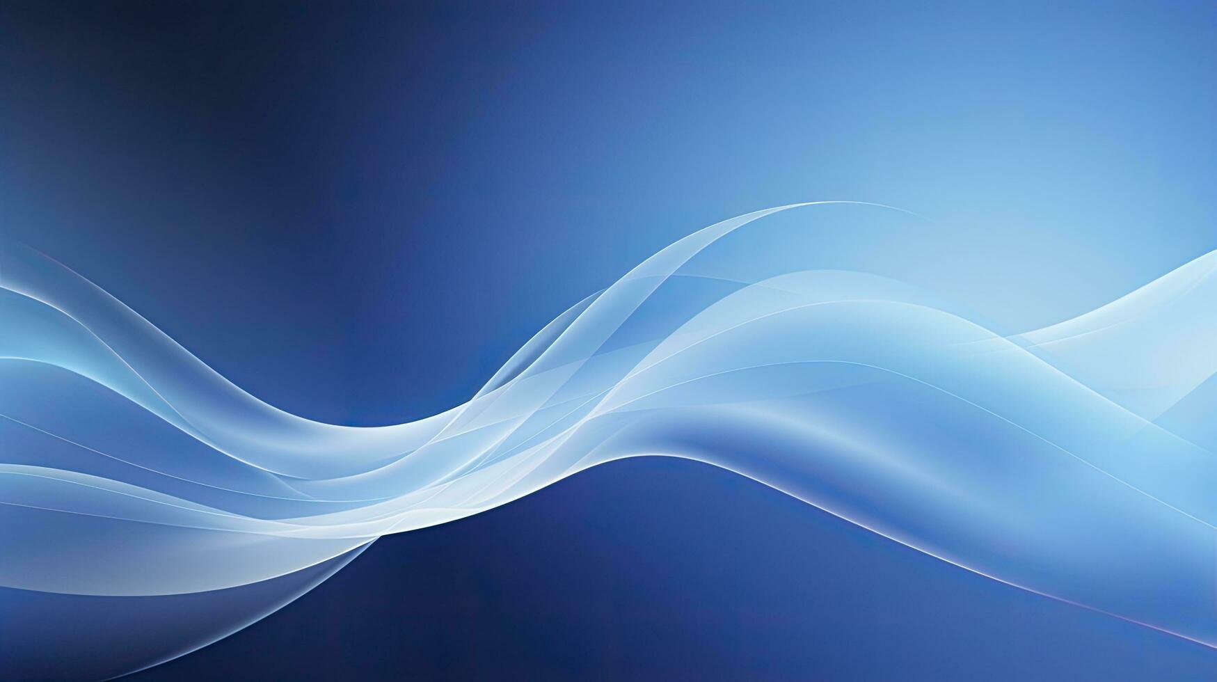 AI generated Trendy Geometric Abstract Background with Blue and White Gradient Waves. photo