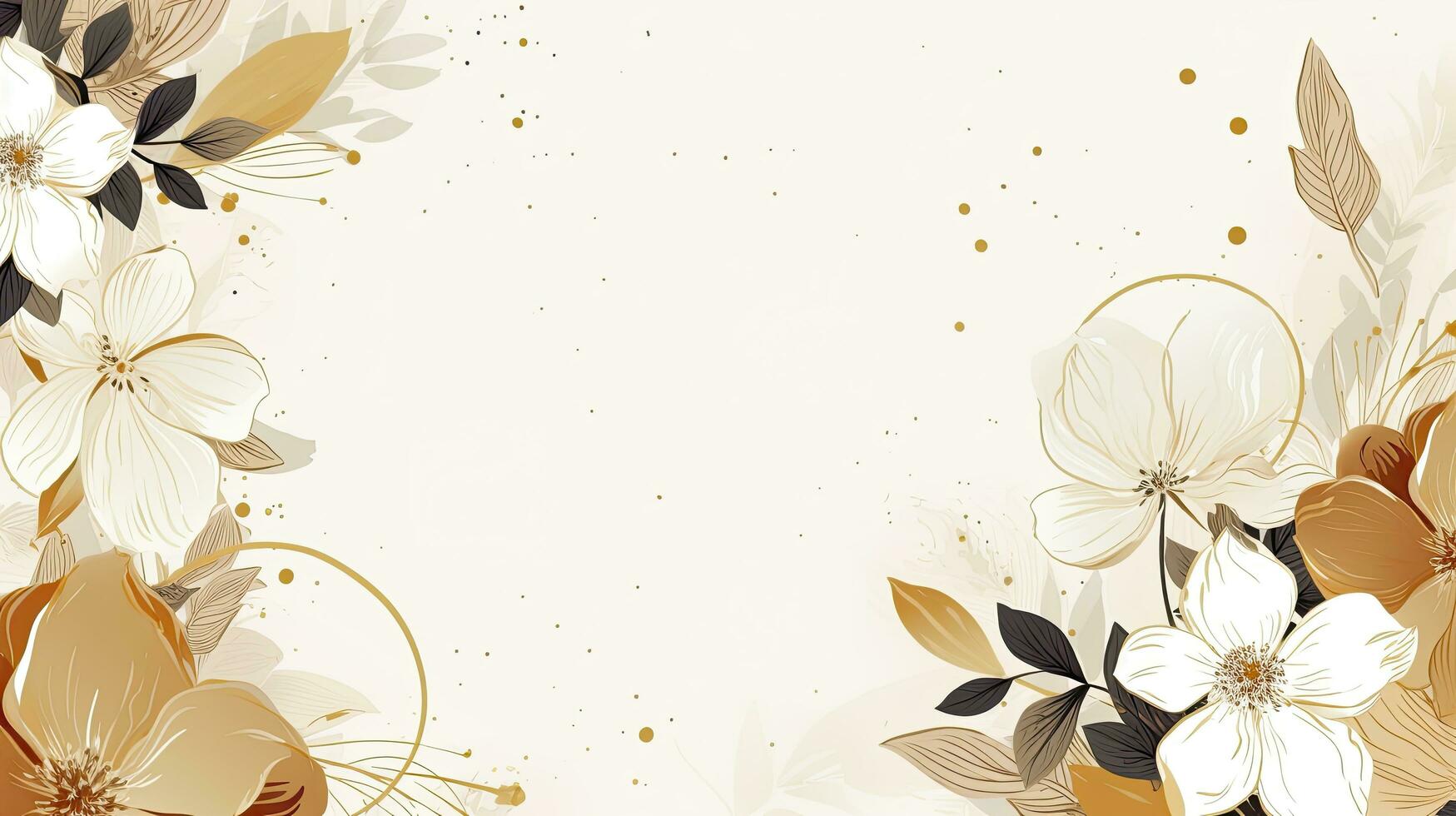 AI generated Watercolor Abstract Design Perfect for Wedding or Social Media Banner Background. photo
