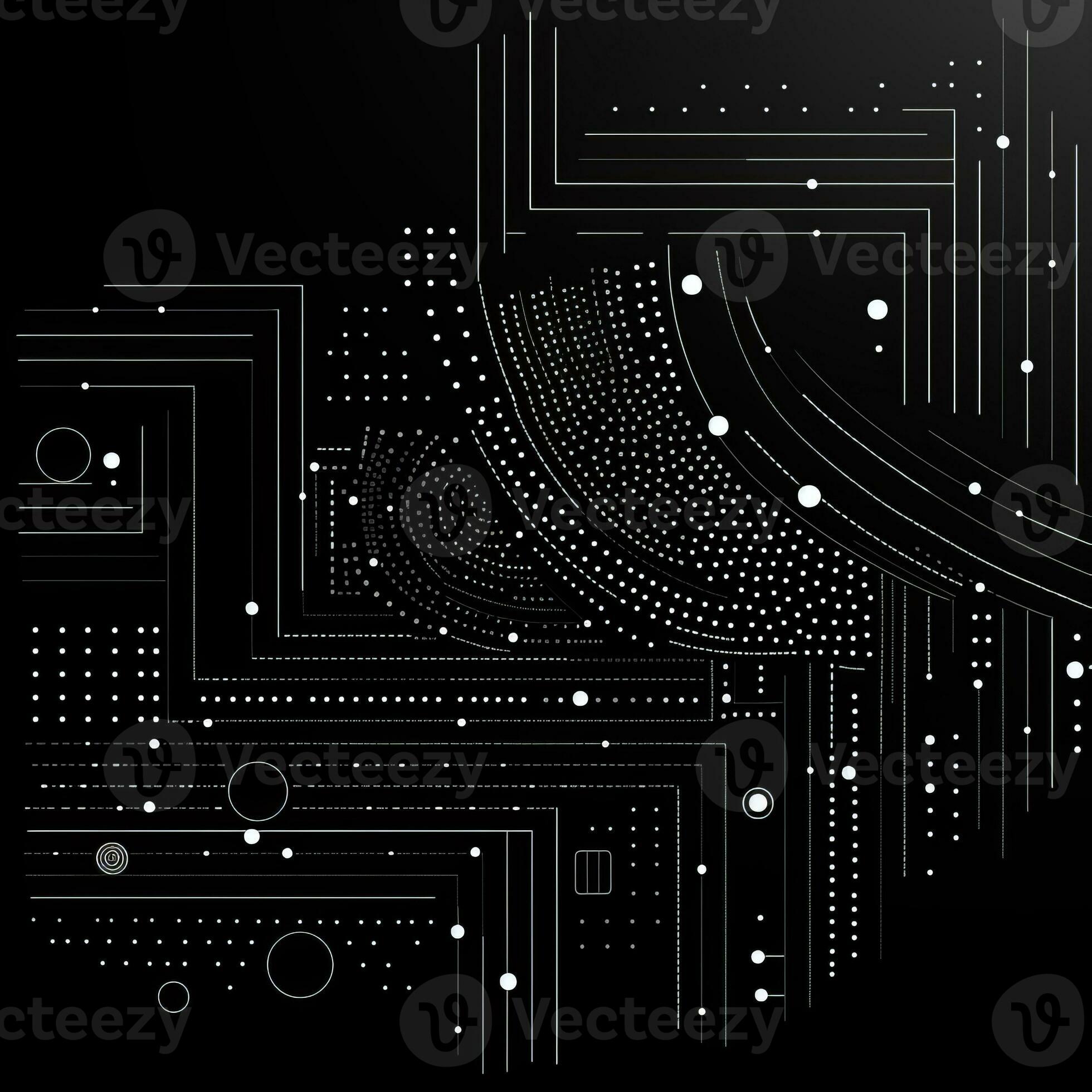 Ai Generated Abstract Background With Geometric Shapes Lines Circles Ai Generated Abstract Background With Geometric Shapes Lines Circles