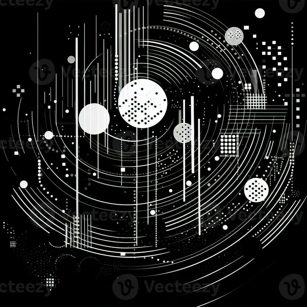 Ai Generated Abstract Background With Geometric Shapes Lines Circles Ai Generated Abstract Background With Geometric Shapes Lines Circles
