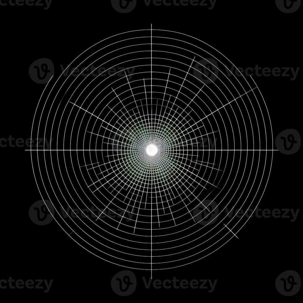 AI generated Abstract background with geometric shapes, lines, circles, dots. Hand drawn style. photo