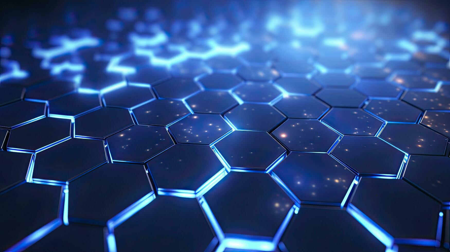 AI generated Hexagonal Pattern Abstract Background. Bridging Technology and Medicine for Healthcare, Innovation, Science, and Research Concepts. photo