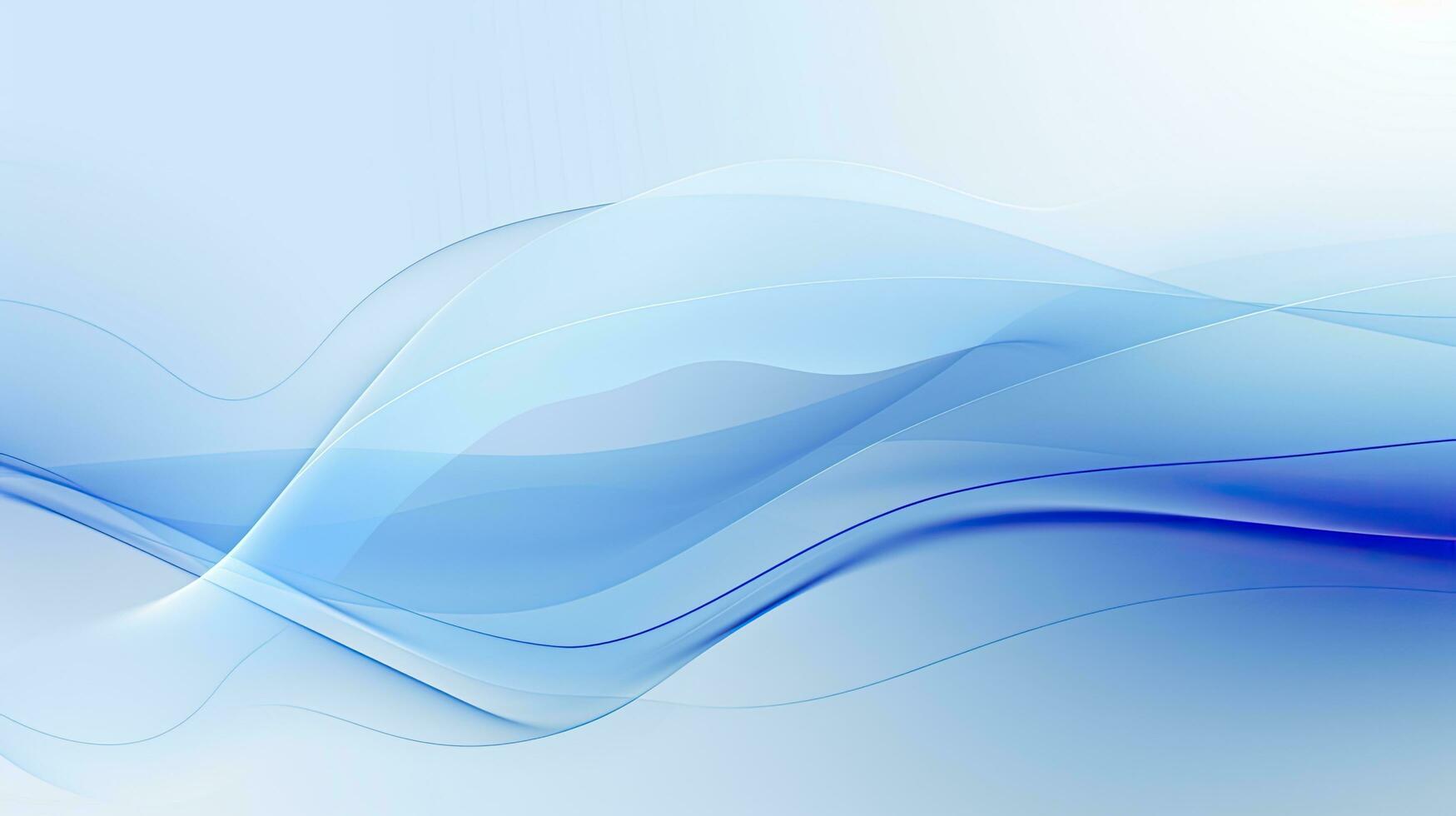 AI generated Trendy Geometric Abstract Background with Blue and White Gradient Waves. photo