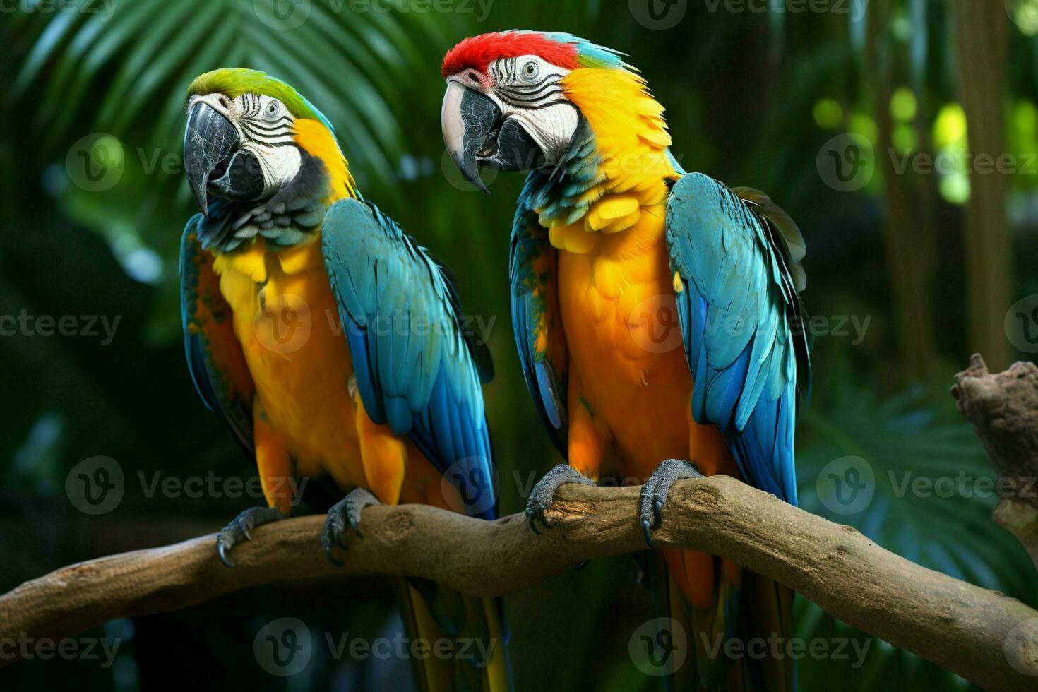 AI generated stunning macaw showcasing its vibrant and colorful plumage AI Generated photo