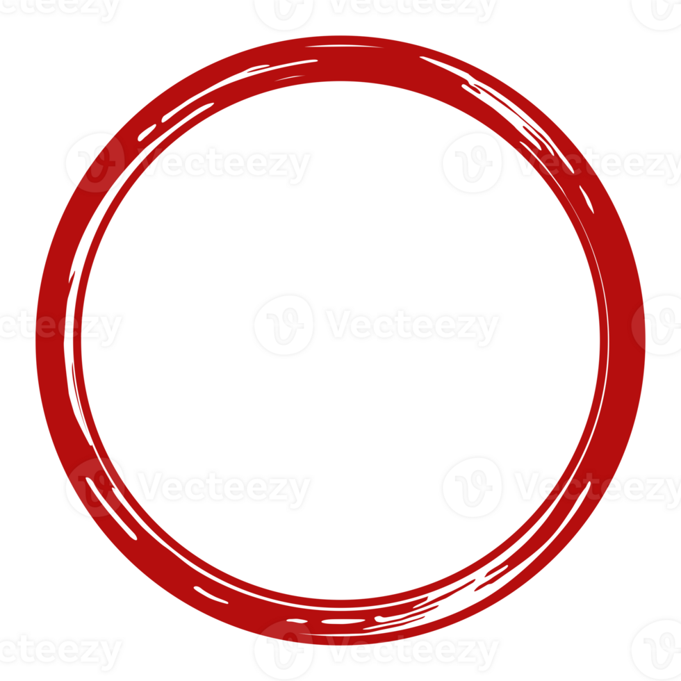 Zen Circle Icon Symbol on the Red Color. Zen Illustration for Logo, Art Frame, Art Illustration, Website or Graphic Design Element. Format PNG