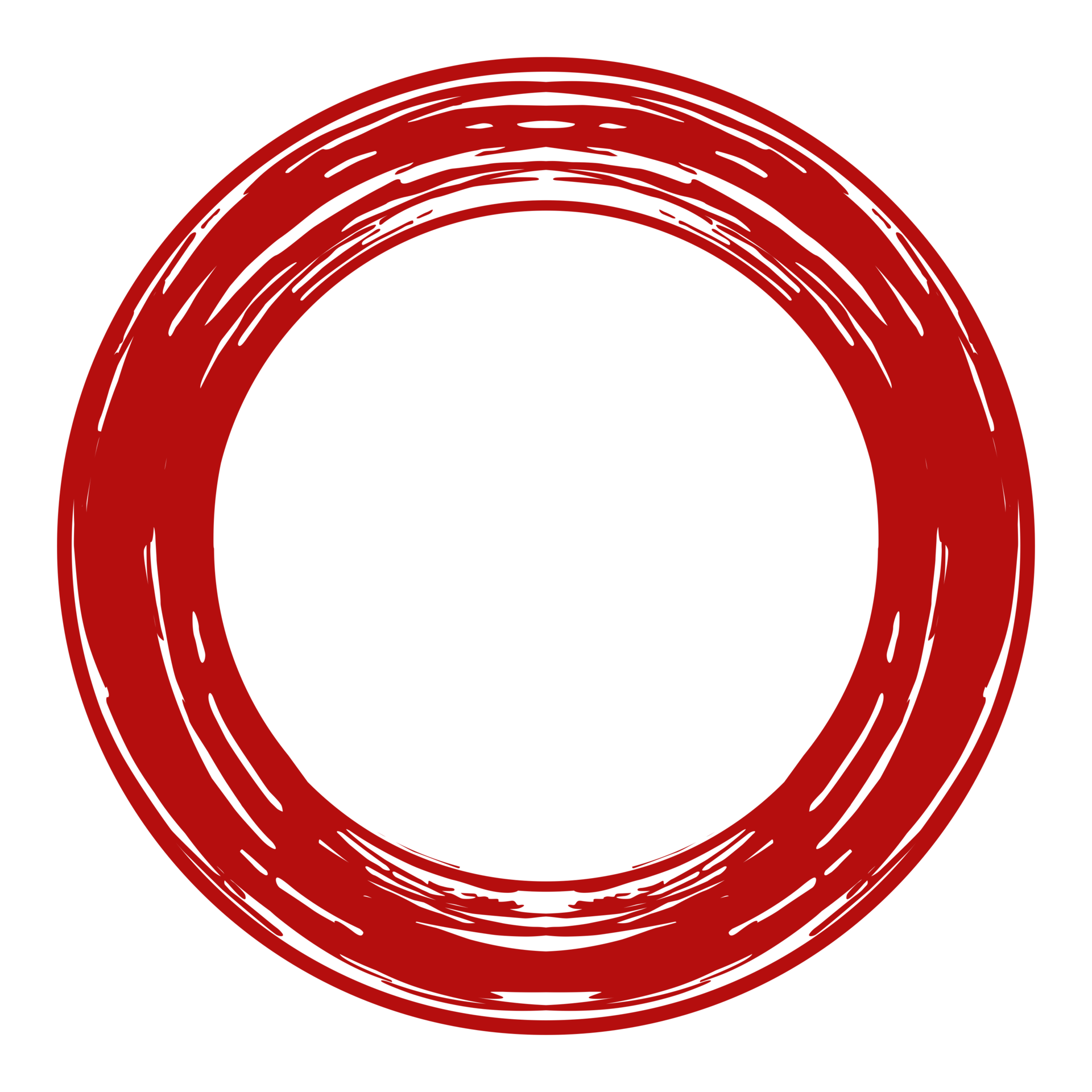 Zen Circle Icon Symbol on the Red Color. Zen Illustration for Logo, Art