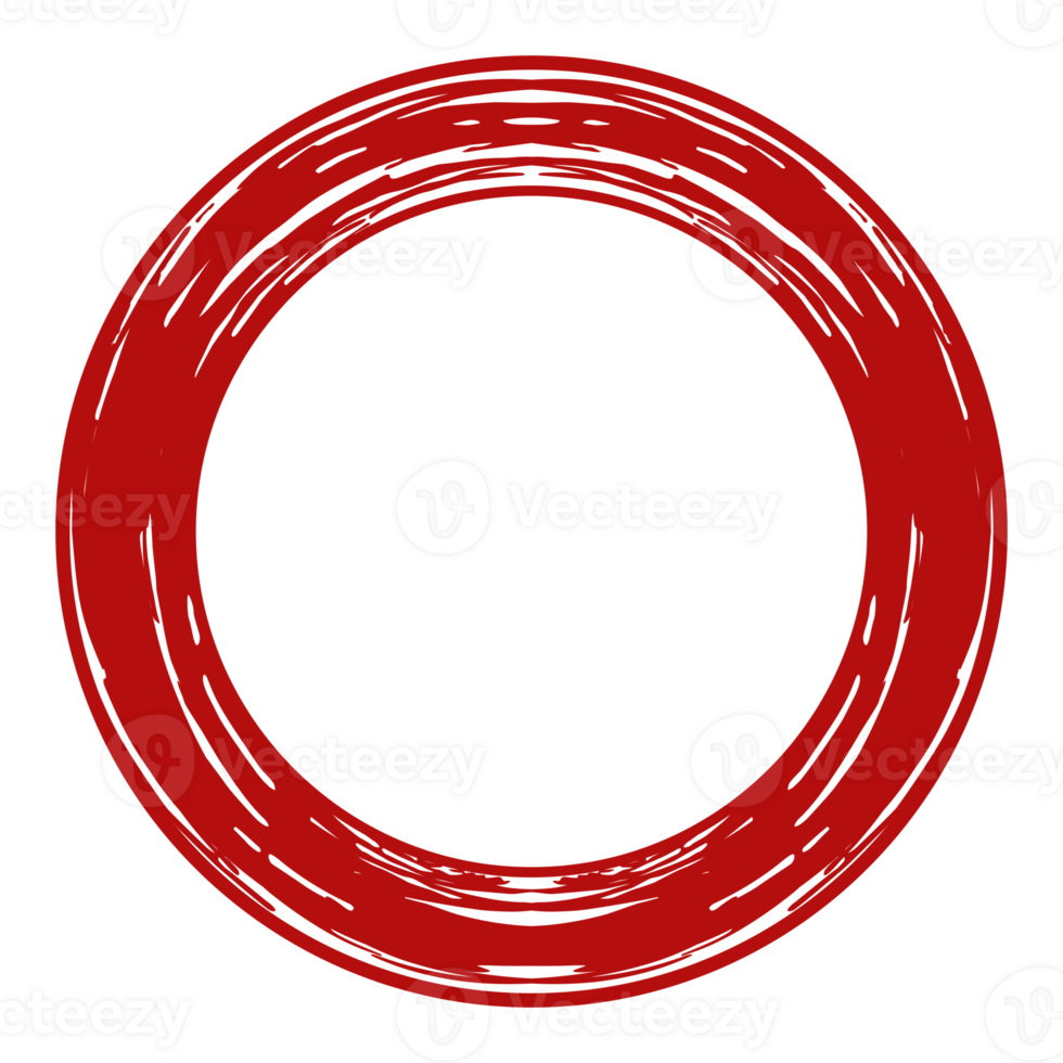 Zen Circle Icon Symbol on the Red Color. Zen Illustration for Logo, Art Frame, Art Illustration, Website or Graphic Design Element. Format PNG