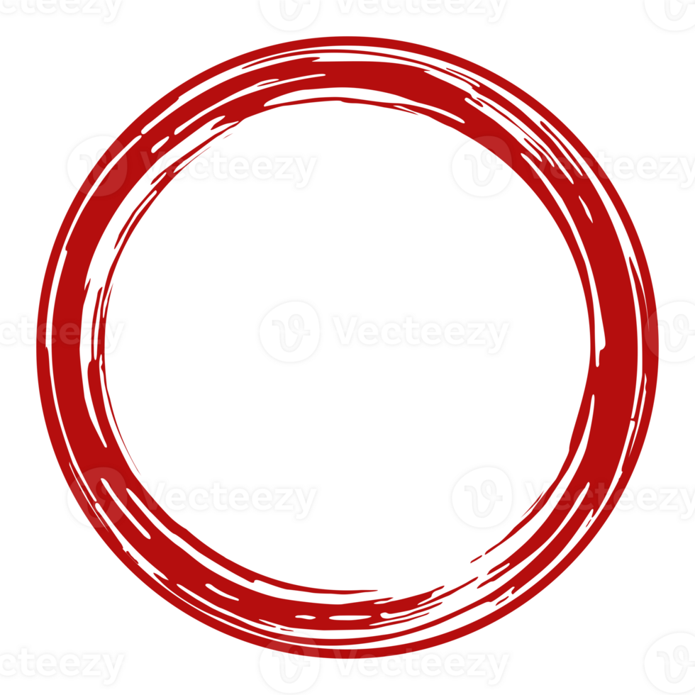 Zen Circle Icon Symbol on the Red Color. Zen Illustration for Logo, Art Frame, Art Illustration, Website or Graphic Design Element. Format PNG