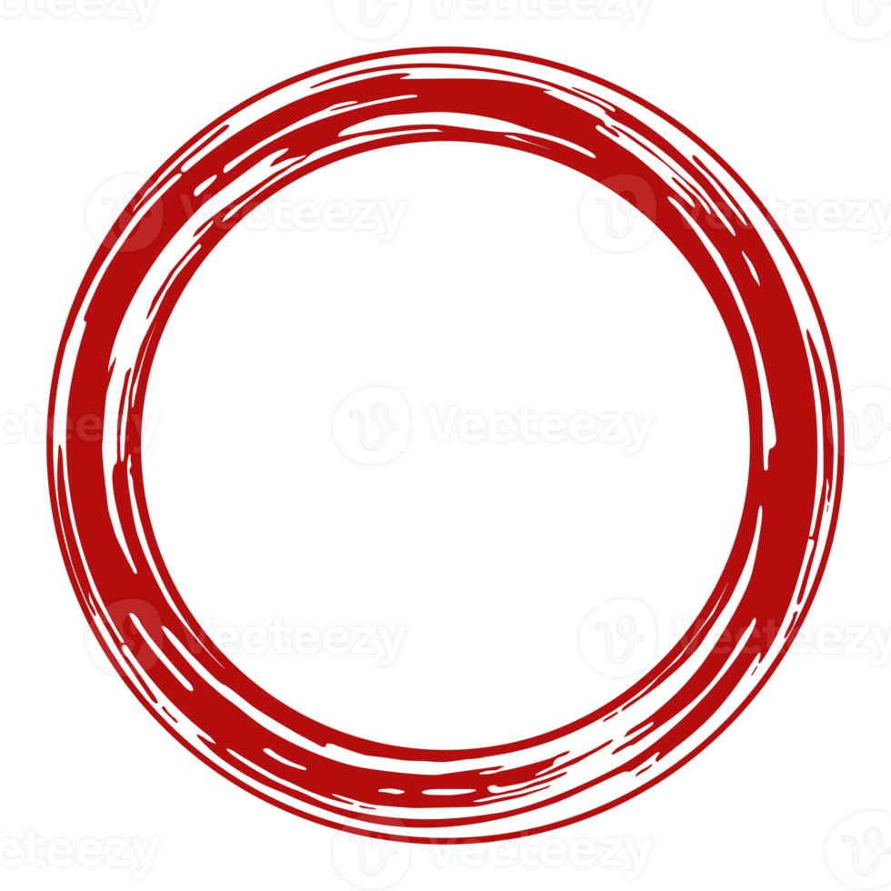 Zen Circle Icon Symbol on the Red Color. Zen Illustration for Logo, Art Frame, Art Illustration, Website or Graphic Design Element. Format PNG