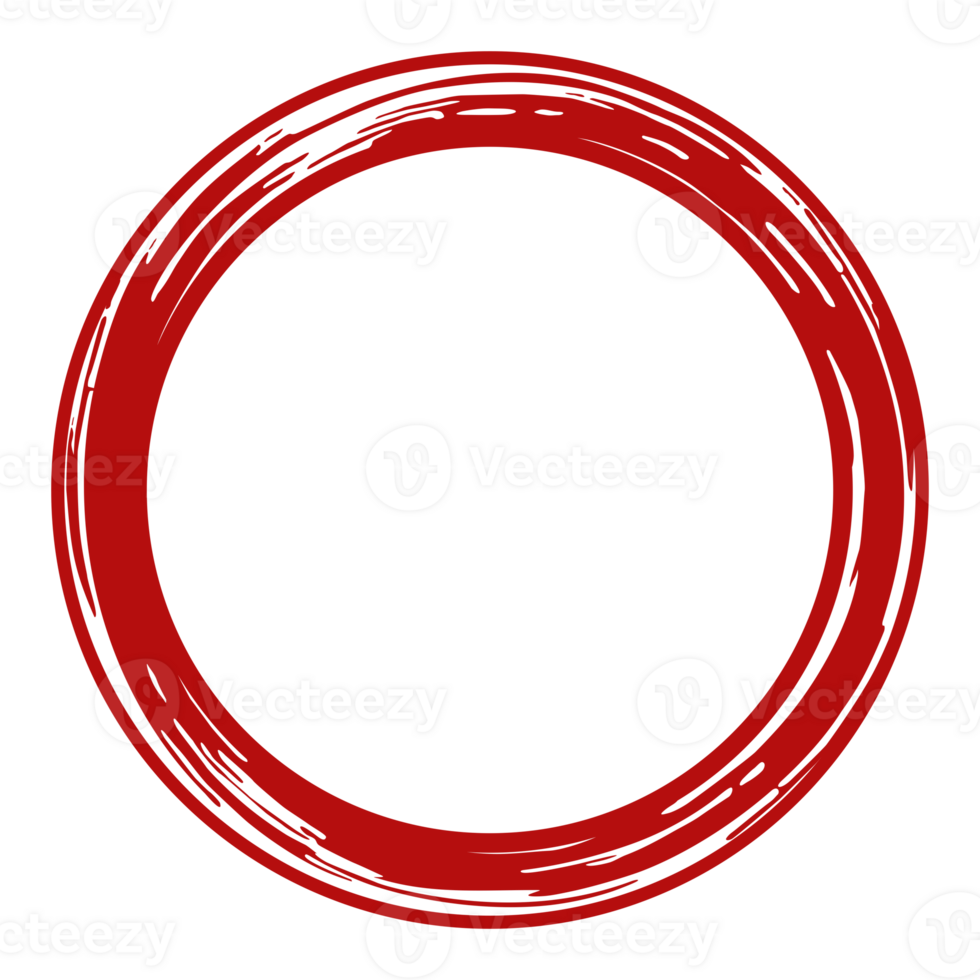 Zen Circle Icon Symbol on the Red Color. Zen Illustration for Logo, Art Frame, Art Illustration, Website or Graphic Design Element. Format PNG