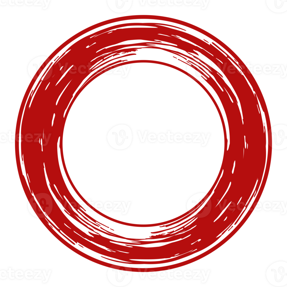 Zen Circle Icon Symbol on the Red Color. Zen Illustration for Logo, Art Frame, Art Illustration, Website or Graphic Design Element. Format PNG