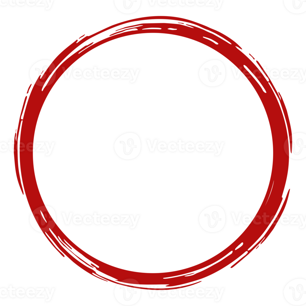 Zen Circle Icon Symbol on the Red Color. Zen Illustration for Logo, Art Frame, Art Illustration, Website or Graphic Design Element. Format PNG