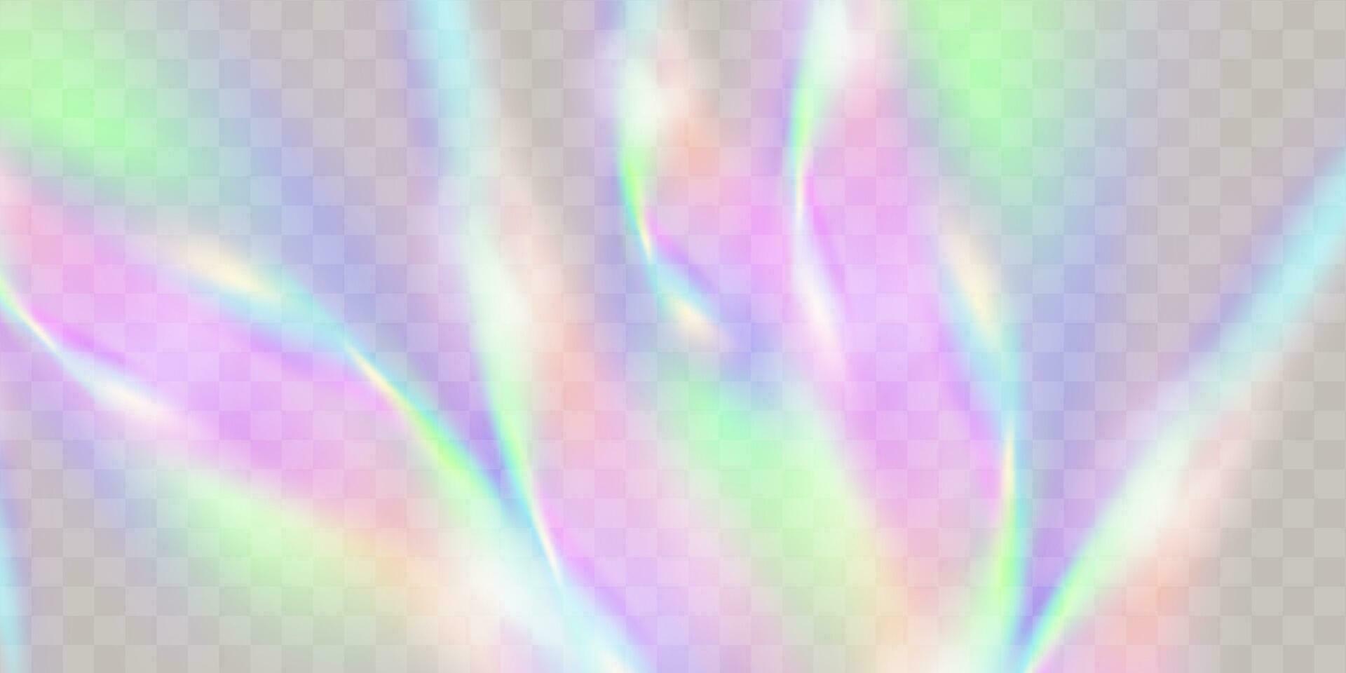 A set of colourful vector lens, crystal rainbow  light  and  flare transparent effects.Overlay for backgrounds.Triangular prism concept.