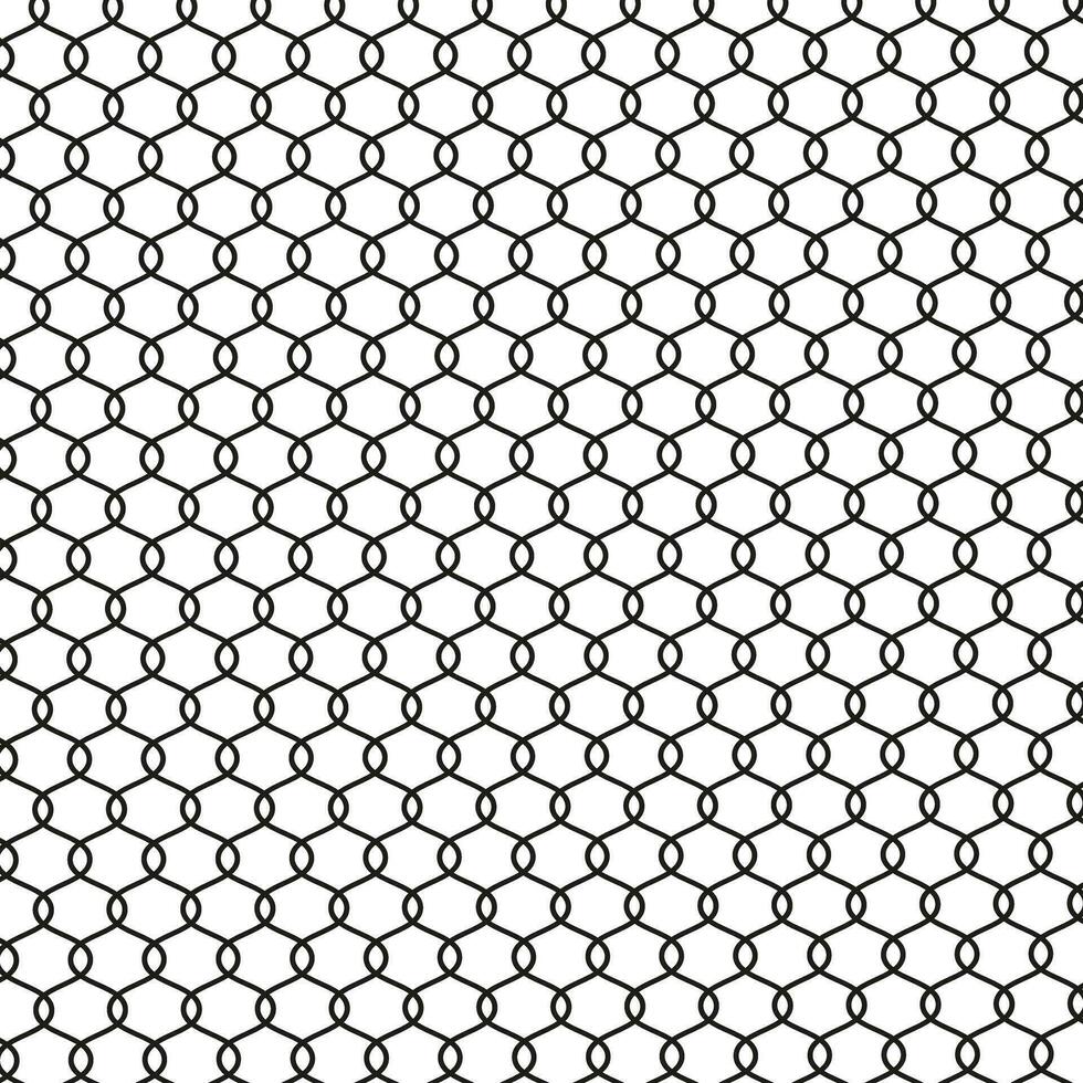 Illustration of a black fishing or football net.Checkered wavy background in doodle style. vector