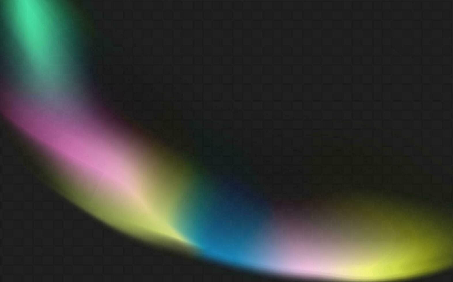 A set of colourful vector lens, crystal rainbow  light  and  flare transparent effects.