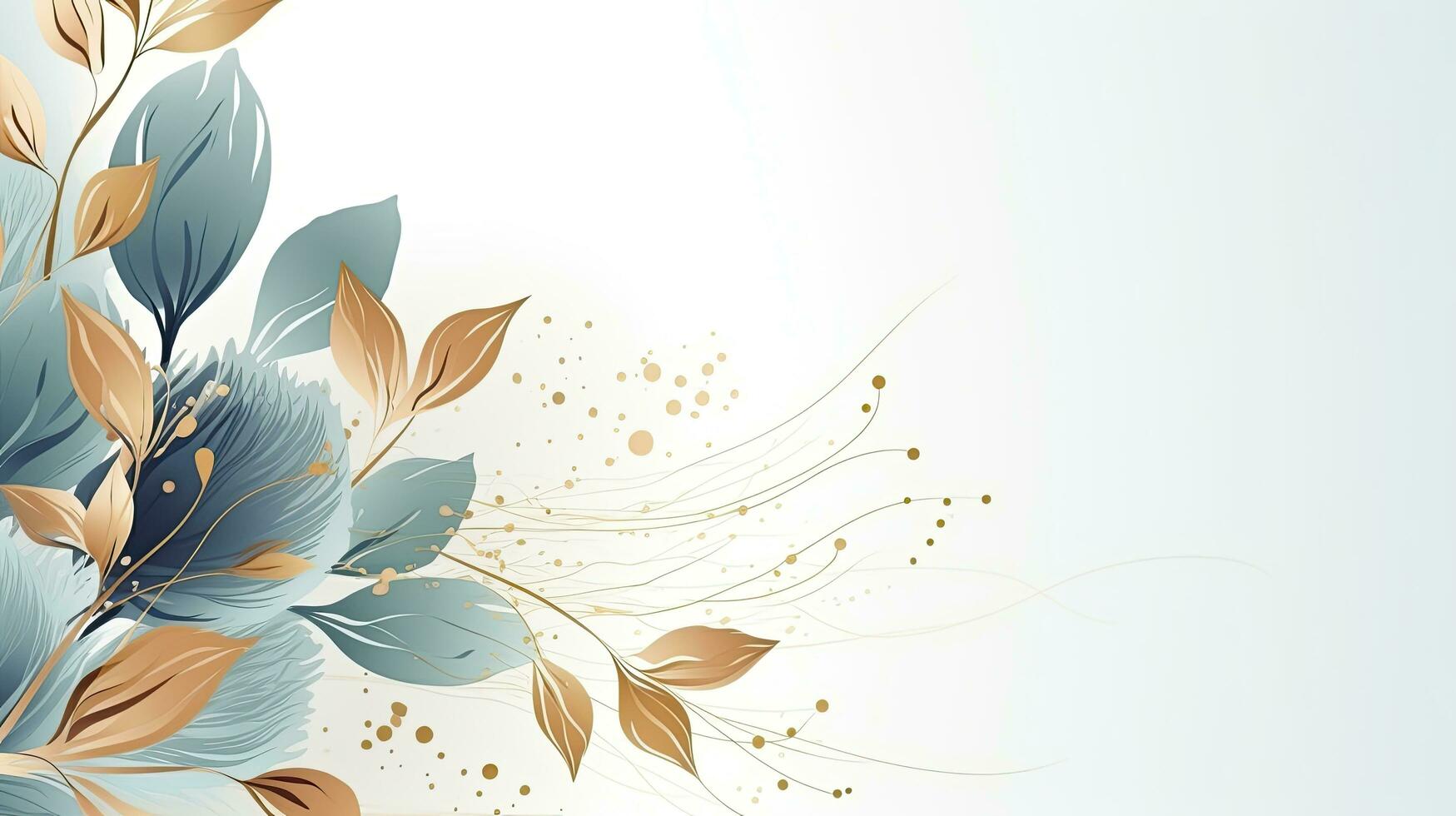 AI generated Watercolor Abstract Design Perfect for Wedding or Social Media Banner Background. photo