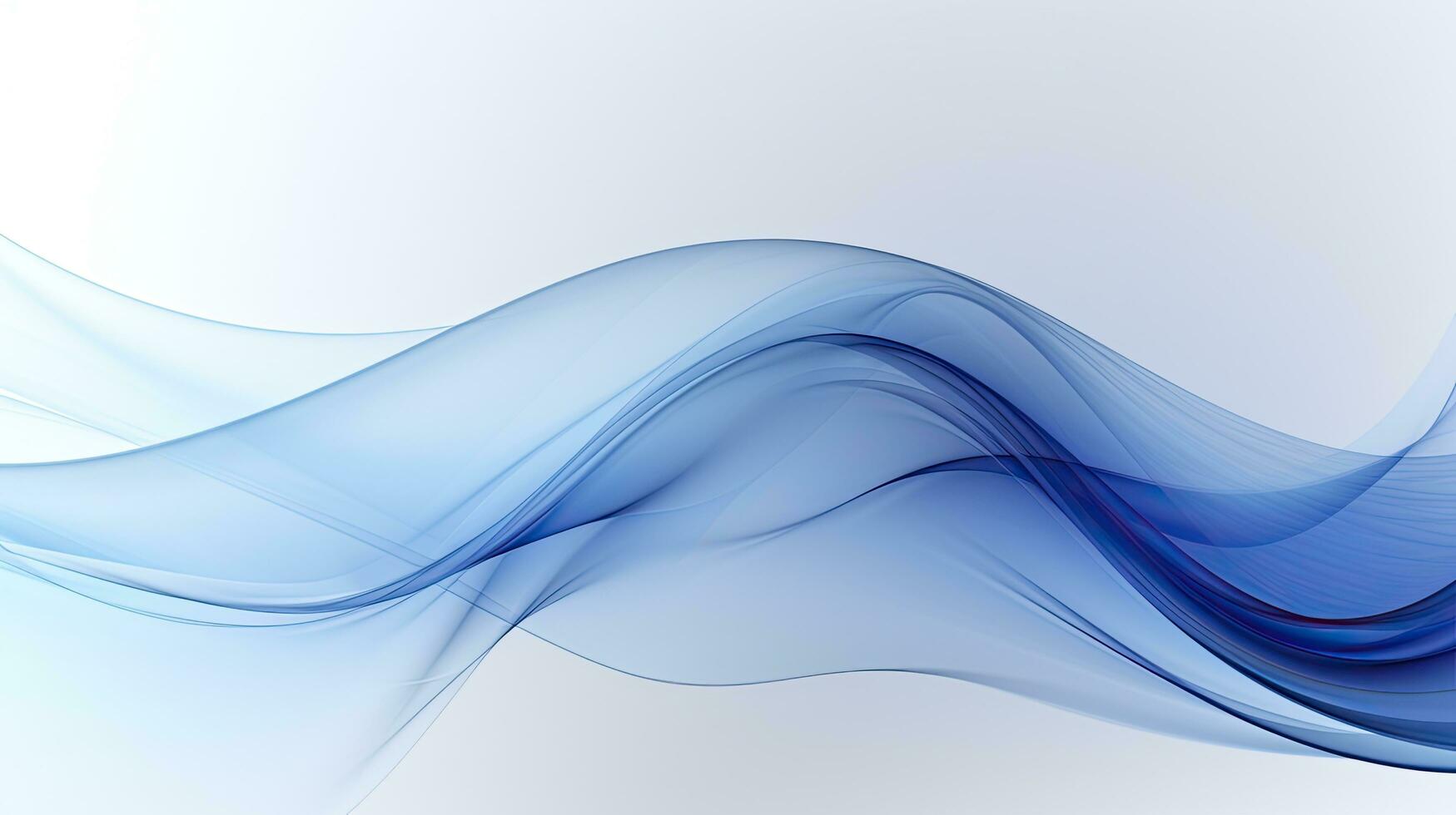 AI generated Trendy Geometric Abstract Background with Blue and White Gradient Waves. photo