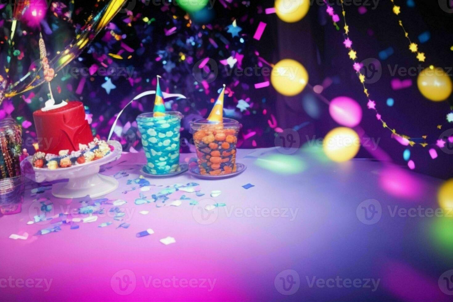 AI generated party background. Pro Photo